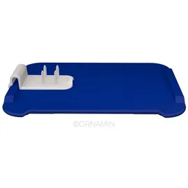 Ornamin Frühstücksbrettchen Qualitätskunststoff 1 St 1x Essbrettchen 1x Zubereitungshilfe blau