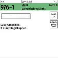 Reyher Gewindebolzen DIN 976 Kegelkuppen BM 16x 150 Stahl