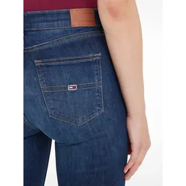 Tommy Hilfiger skinny fit Jeans mit Label-Stitching Modell 'NORA', Dunkelblau, 28/32