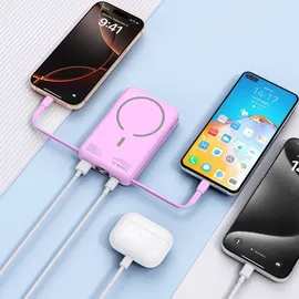 TECH-PROTECT PB31 MagSafe 10000mAH - purple Powerbank (Akku) - Purple - 10000 mAh, Lavendel