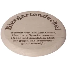 Bartl 102010 Biergartendeckel aus Holz für 0,5 Gläser oder Krüge, dierser Bierglasdeckel schütz das Bier und das Reinheitsgebot