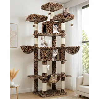 Globlazer Kratzbaum Leoparden XXL Stabil 204 cm für 2/3/4 Katze Innen F80