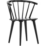 Livetastic Stuhl-Set, Schwarz, Holz, Kautschukholz, massiv, zylindrisch, 55x75x53 cm, abwischbar, Esszimmer, Stühle, Esszimmerstühle, Esszimmerstühle-Set