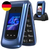 4G Klapphandy Seniorenhandy Mit Großen Tasten Handy, Dual-Sim Flip Mobiltelefon