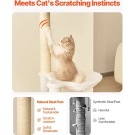 Vevor Kratzbaum 600 x 600 x 1750 mm grau