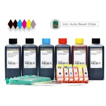 Octopus Fill In Patronen für Canon PGI-525, CLI 526 mit Chips, 6x Druckertinte