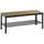 C+P Umkleidesitzbank Basic Plus 100 x 35,3 x 40,1 cm Schwarzgrau/Eiche Sereno