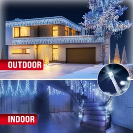 monzana Lichtervorhang LED 10 m Kaltweiß