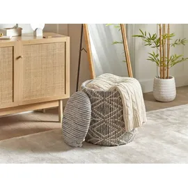 FineBuy Sitzhocker mit Stauraum Stoff 40 x 45 x 40 cm Grau