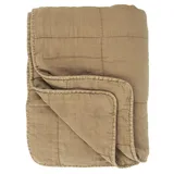 IB Laursen Vintage Quilt unifarben, 180 x 130 cm, cognac
