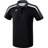 Erima Kinder Poloshirt Poloshirt, schwarz/weiß/dunkelgrau, 116,