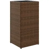 vidaXL Pflanzkübel Braun 30x30x60 cm Poly Rattan