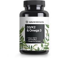 Vitamin D3 + K2 + Omega 3 – Premium K2VITAL® von Kappa 99,7+% All-Trans K2 – Premium Omega 3 in Triglycerid Form und bioverfügbares D3 – in Deutschland produziert & laborgeprüft