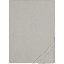 Spannbettlaken BIBERNA Gr. 3, grau (dunkelgrau), B:180-200cm L:200cm, Biber, 100% Baumwolle, Laken
