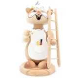 Kuhnert - Erzgebirgische Holzkunst Räuchermann Räucherfigur Hamster 19cm - Maler