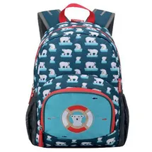 Donau Elektronik DONAU Kindergartenrucksack Eisbär Kunstfaser blau/weiß