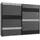 MID.YOU Schwebetürenschrank Graphit, Grau, Schwarz, Glas, 270x208x65 cm, BQ - Bündnis für Qualität, Made in Germany, DIN EN ISO 9001, umfangreiches Zubehör erhältlich, in verschiedenen Größen erhältlich, Schlafzimmer, Kleiderschränke, Schwebetürenschränke