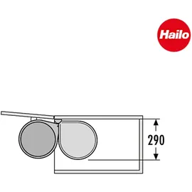 HAILO AS Mono 15 l edelstahl/schwarz