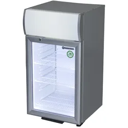 Gastro-Cool - Kühlschrank mit Display - silber - LED - GCDC50
