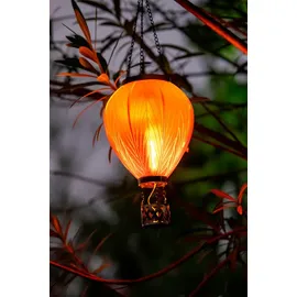 NORTHPOINT Laterne Kunststoff/Metall 19x58x19 cm Solar LED Gelb/Lila