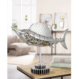 Gilde Figur Steampunk Sailfish silberfarben - (H) 36 cm | Gr.: onesize