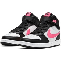 Nike Court Borough MID 2 (PS) Sneaker, Schwarz Weiß Black Sunset Pulse White, 28 EU - Sneakers - Mädchen - Black/White/Pink - 11C US