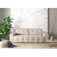 Fun Möbel Schlafsofa Designersofa Sofa 3-Sitzer ARIELLE, in Stoff Perfect Harmony Altweiß