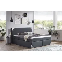 Westfalia Schlafkomfort Boxspringbett, grau (charcoal), B:175cm L:210cm, Bezug Bett:
