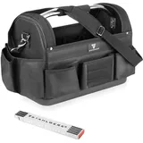 STAHLWERK Werkzeugtasche mit 11 Außentaschen 10 Innentaschen Installateur Tasche