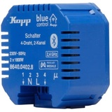 Kopp Blue-Control 2-Kanal Schaltaktor Schaltleistung (max.) 1800 W, 1800W Blau