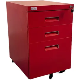 Jet-Line Rollcontainer 3 Schubladen 40 x 50 x 60 rot