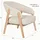 ZUIVER Loungesessel Bright Stoff 75 x 75 x 75 cm Beige