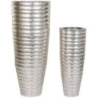 Fijalo Satz Blumentöpfe Home ESPRIT Silberfarben Metall 51 x