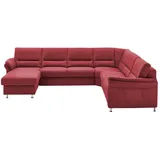 meinSofa Wohnlandschaft mit Boxspringpolsterung Donald ¦ rot ¦ Maße (cm): B: 330 H: 89 T: 262.0