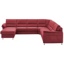 meinSofa Wohnlandschaft mit Boxspringpolsterung Donald ¦ rot ¦ Maße (cm): B: 330 H: 89 T: 262.0