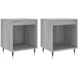 vidaXL Nachtschrank 2 Stk. 40 x 35 x 50 cm Grau
