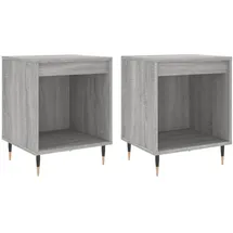 vidaXL Nachtschrank 2 Stk. 40 x 35 x 50 cm Grau