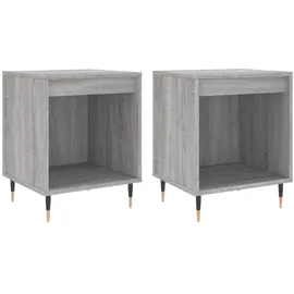 vidaXL Nachtschrank 2 Stk. 40 x 35 x 50 cm Grau