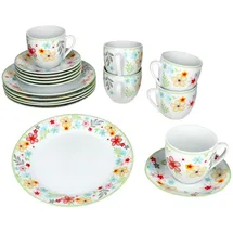 Mambocat Variant Blümchen Kaffeeservice 18-tlg. bunt