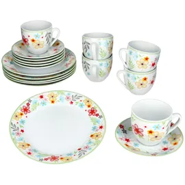 Mambocat Variant Blümchen Kaffeeservice 18-tlg. bunt