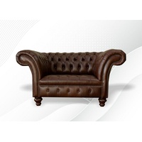 JVmoebel Chesterfield-Sessel, Chesterfield Sessel 1,5 Sitzer Design braun