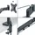 Leitz Ergo Platzsparender Single Monitorarm Schwenkarm Grau