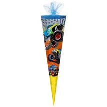 Verpackungsmittel GmbH Schultüte mit Gravur / Zuckertüte / 85cm / eckig / "Monster Truck"