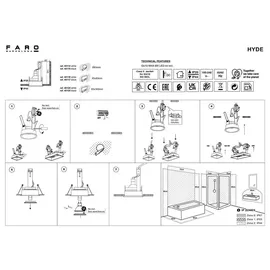 FARO Hyde 2-flammig quadratisch Weiß