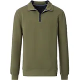 CasaModa "CASAMODA Sweattroyer uni", Herren, Gr. 3XL, grün, 95% Baumwolle, 5% Elasthan, Sweatshirts Sweatshirt