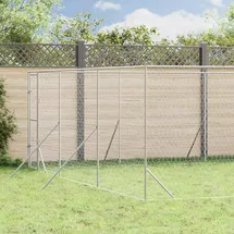 vidaXL Outdoor-Hundezwinger Silbern 6x14x2 m Verzinkter Stahl