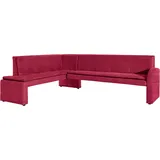 exxpo - sofa fashion Cortado Luxus-Microfaser langer Schenkel rechts 197 x 89 x 264 cm rot
