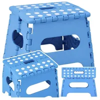 Wisam® Klapphocker rutschfest mit Fußstütze 24 x 19 cm Blau
