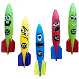 Donic Schildkröt Schildkröt 970260 - Rocket Divers Set, 5-teilig, Unterwasserraketen, Tauchspielzeug ab 6 Jahren, Wasserspielzeug