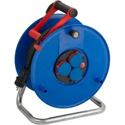 Garant IP44 Gewerbe-/Baustellen-Kabeltrommel, 40m - Spezialkunststoff, blau